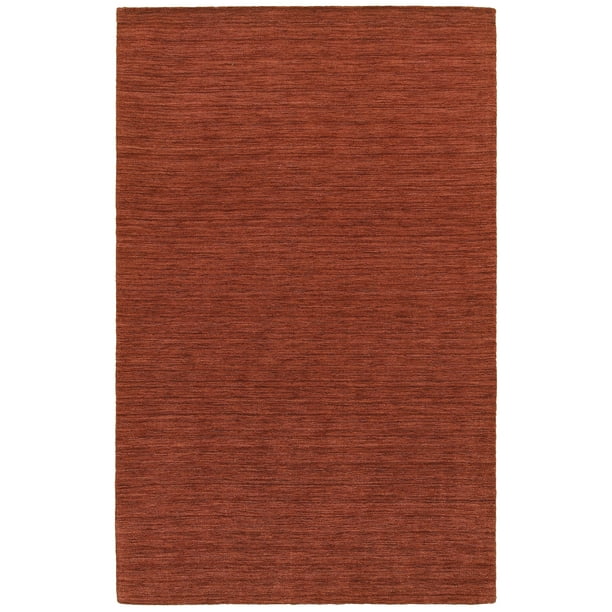 Solo Rugs Idella Casual Solid Handmade Area Rug Red 6' x 9' 